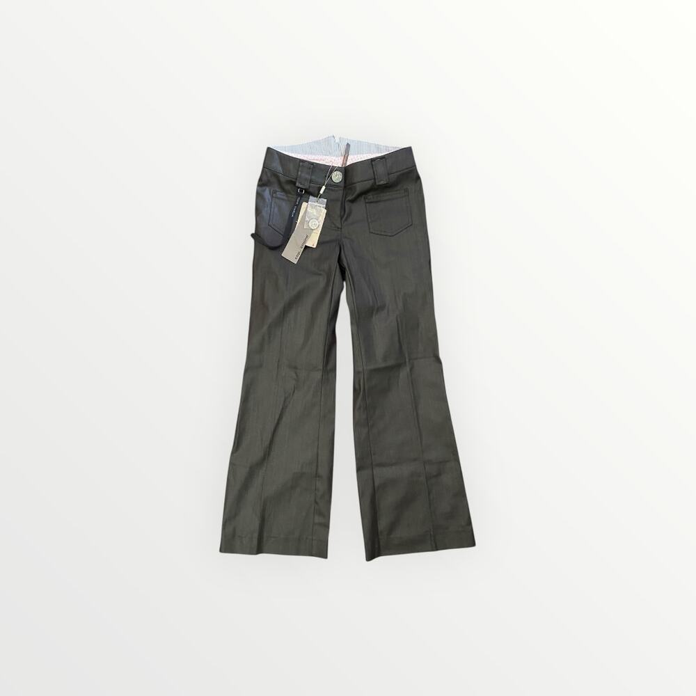 NWT Vintage Cop.Copine Y2K Black Wide Leg Utility Jeans French Designer Size 36